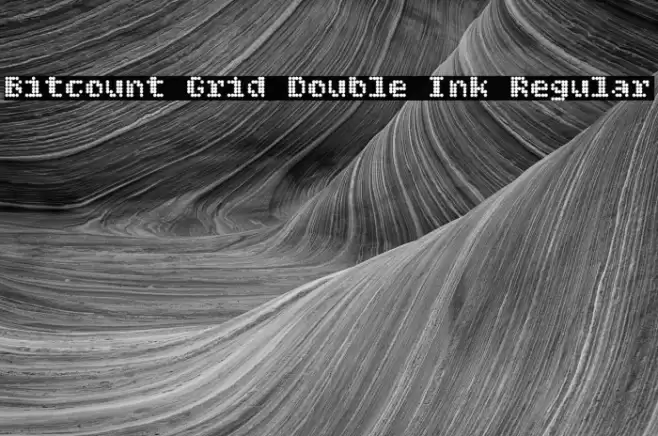Bitcount Grid Double Ink Regular Fonte examples