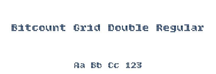 Bitcount Grid Double Regular Font Preview