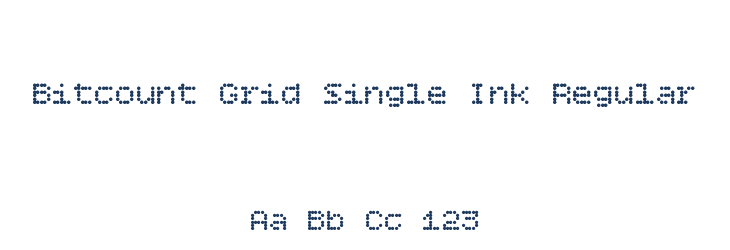 Bitcount Grid Single Ink Regular Font Preview