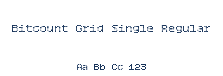 Bitcount Grid Single Regular Font Preview