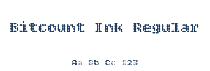 Bitcount Ink Regular Font Preview