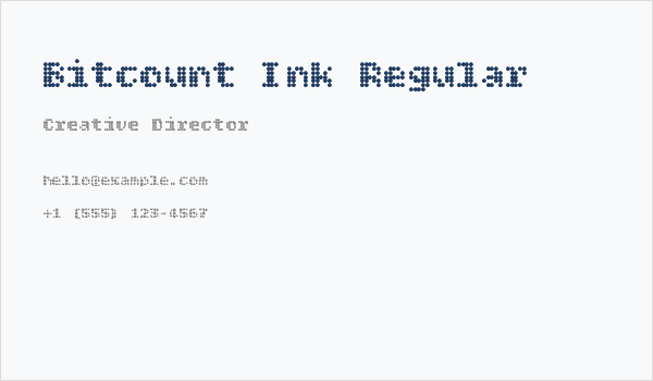 Bitcount Ink Regular Business Card