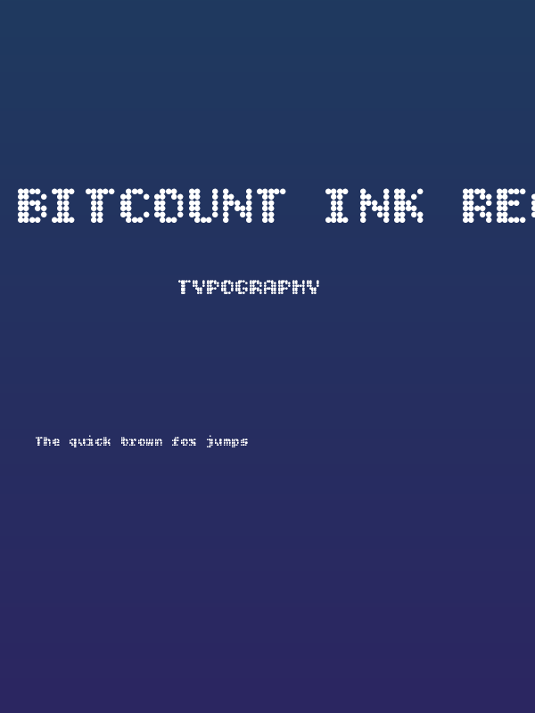 Bitcount Ink Regular Poster