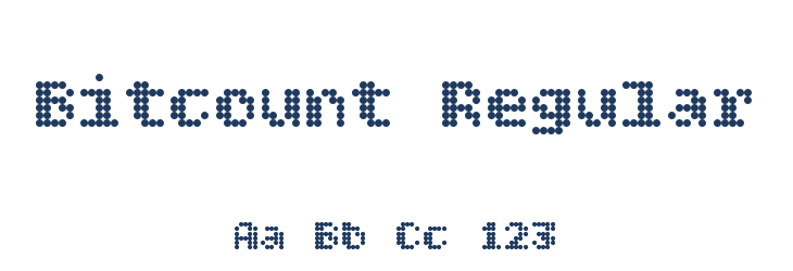 Bitcount Regular Font Preview