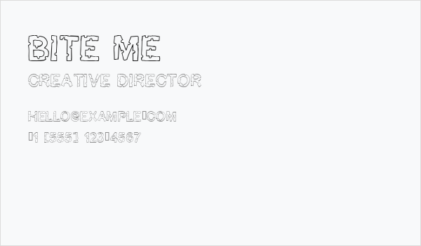 Bite me Business Card