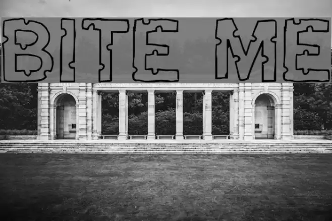 Bite me Font examples