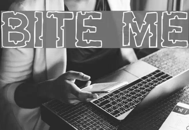 Bite me Font examples