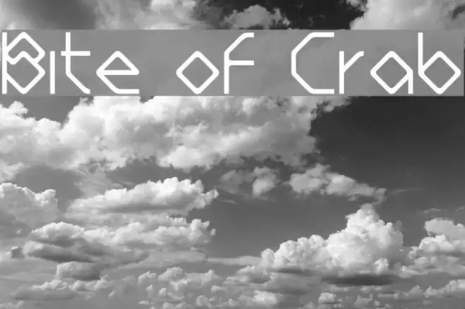 Bite of Crab Font examples