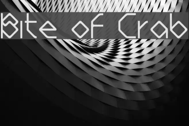 Bite of Crab Font examples