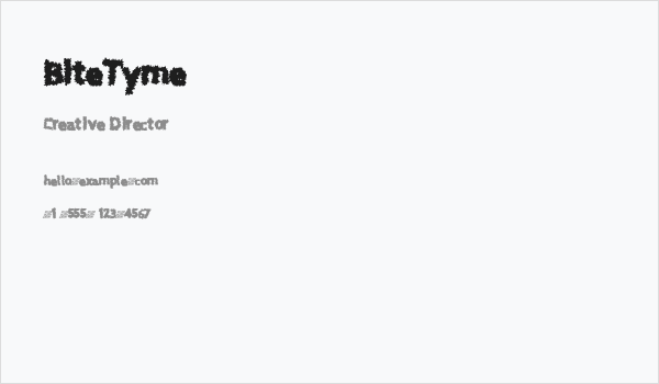 BiteTyme Business Card