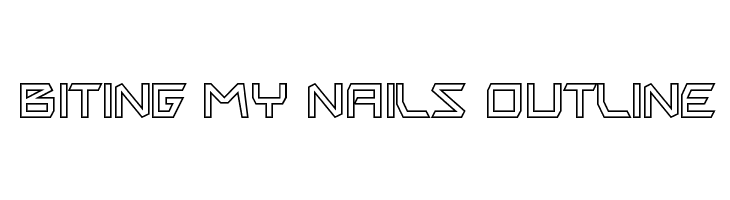 Biting My Nails Outline  font caratteri gratis