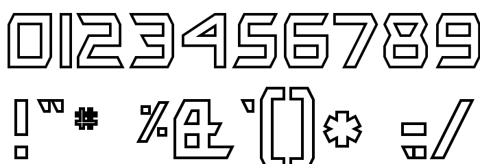 Biting My Nails Outline Font OTHER CHARS