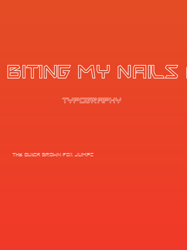 Biting My Nails Outline Poster