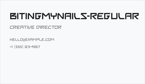 BitingMyNails-Regular Business Card