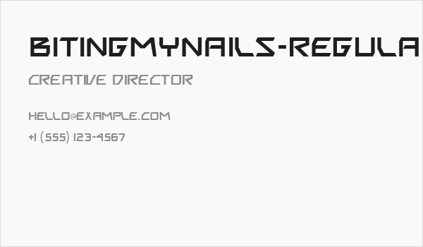 BitingMyNails-Regular Business Card