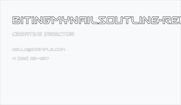 BitingMyNailsOutline-Regular Business Card