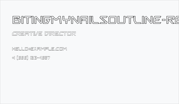 BitingMyNailsOutline-Regular Business Card