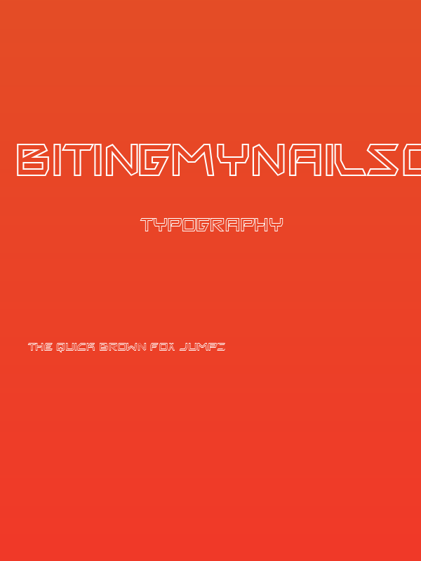 BitingMyNailsOutline-Regular Poster