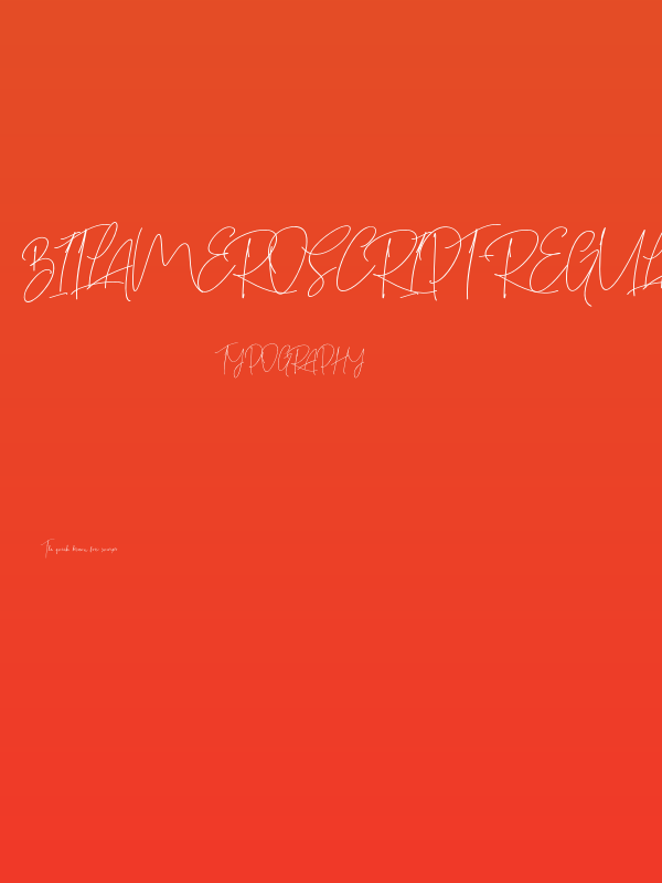 BitlameroScript-Regular Poster