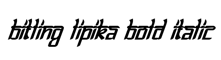 Bitling lipika Bold Italic  免费字体下载