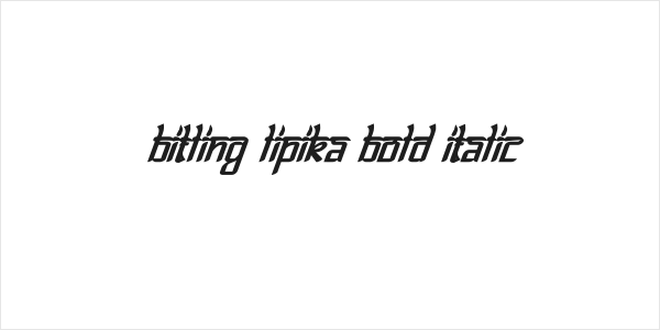 Bitling lipika Bold Italic Logo