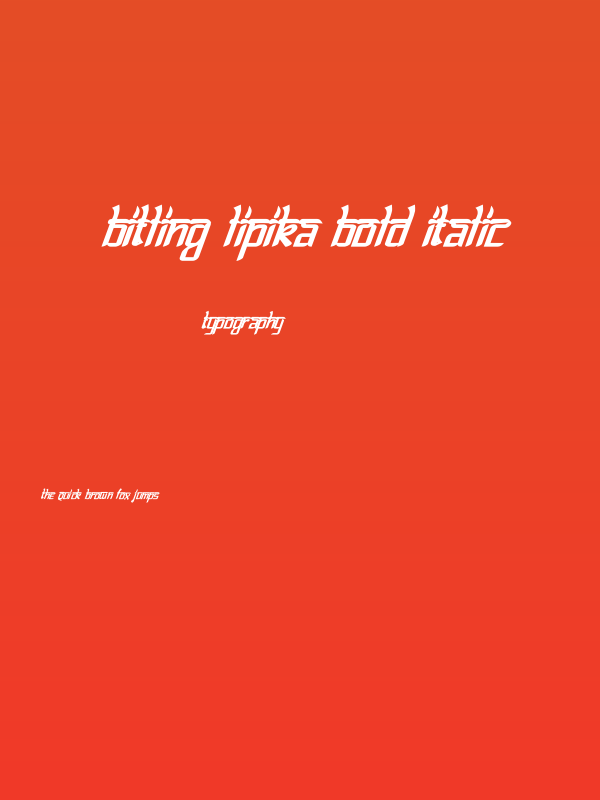 Bitling lipika Bold Italic Poster