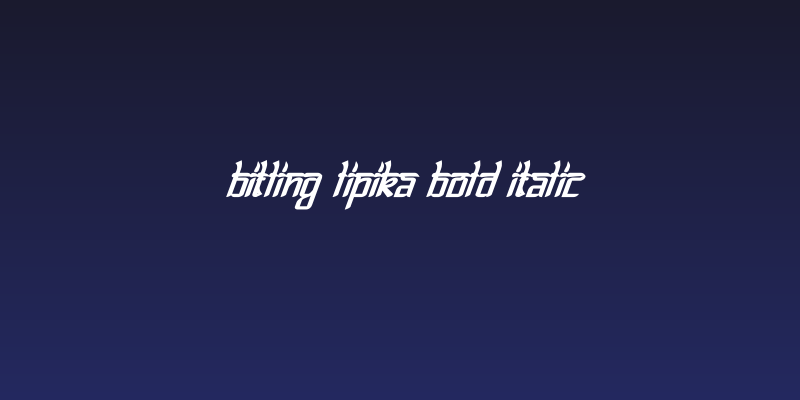 Bitling lipika Bold Italic Social Header