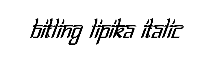 Bitling lipika Italic  baixar fontes gratis