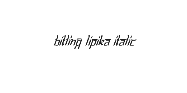 Bitling lipika Italic Logo