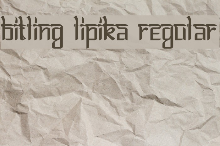 Bitling lipika Regular Font examples