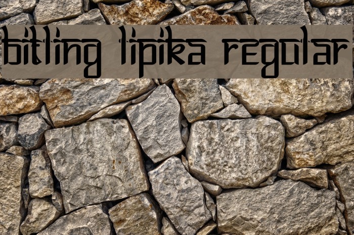 Bitling lipika Regular Font examples