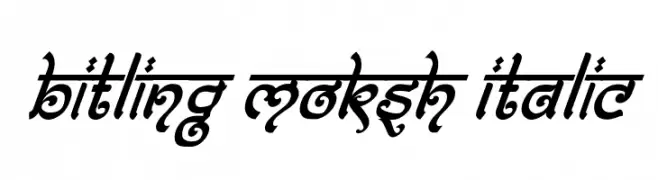 Bitling moksh Italic  Frei Schriftart Herunterladen