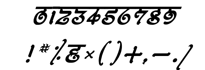 Bitling moksh Italic Font OTHER CHARS