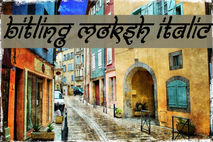 Bitling moksh Italic Font examples