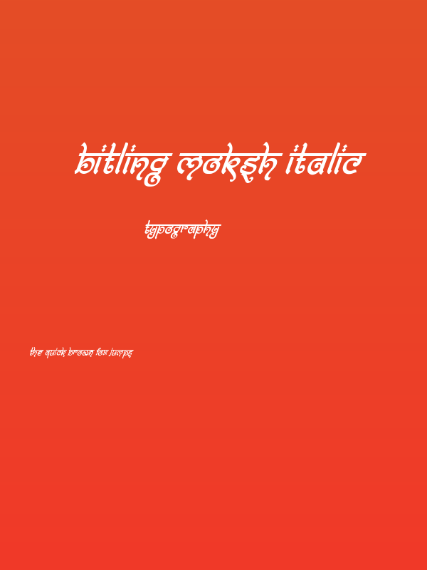 Bitling moksh Italic Poster