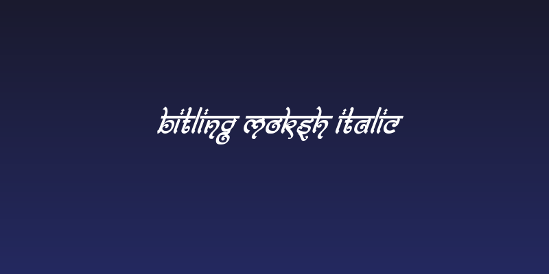 Bitling moksh Italic Social Header