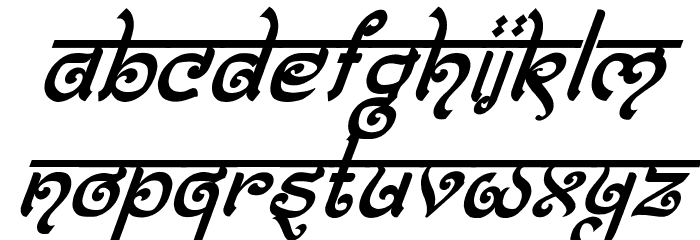 Bitling moksh Italic Font LOWERCASE