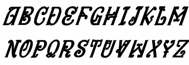 Bitling niks musical Bold Italic Polices MAJUSCULES