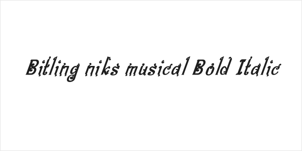 Bitling niks musical Bold Italic Logo