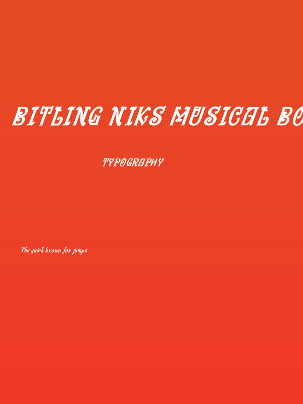 Bitling niks musical Bold Italic Poster