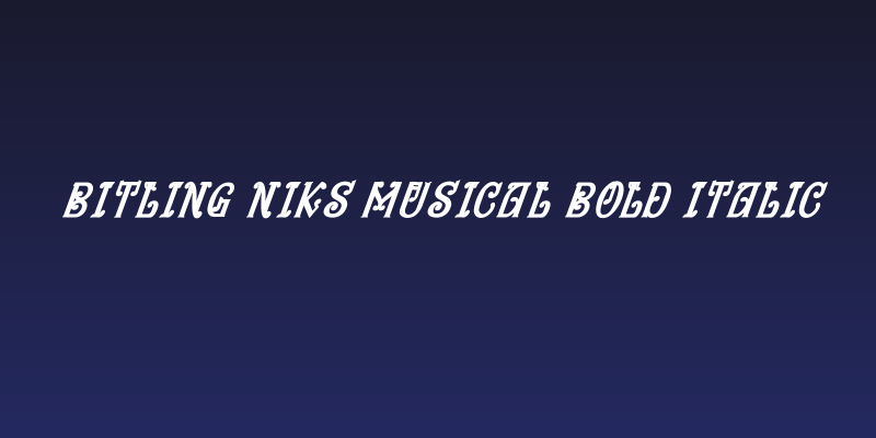 Bitling niks musical Bold Italic Social Header