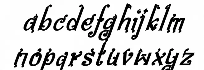 Bitling niks musical Bold Italic 字体 小写
