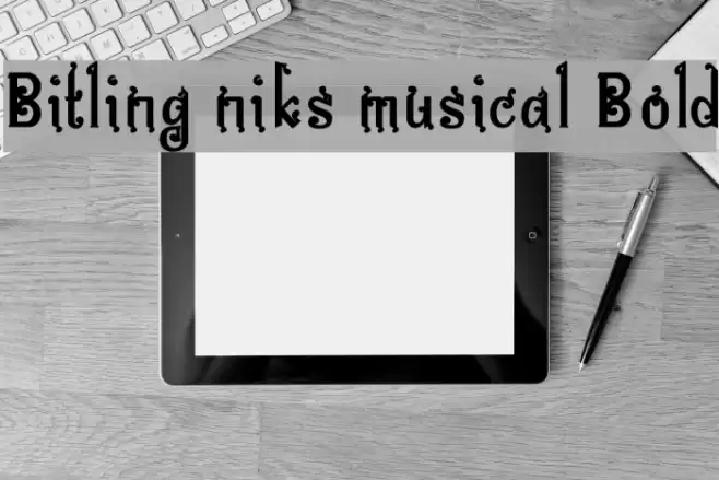 Bitling niks musical Bold Font examples