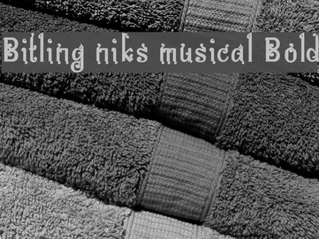 Bitling niks musical Bold Font examples