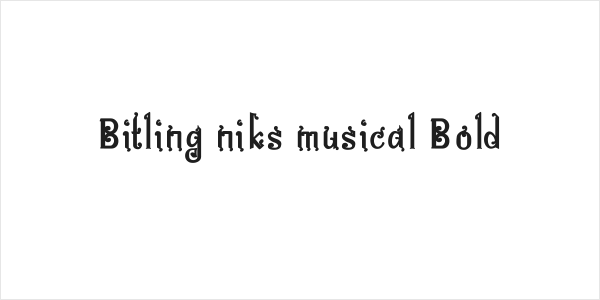 Bitling niks musical Bold Logo