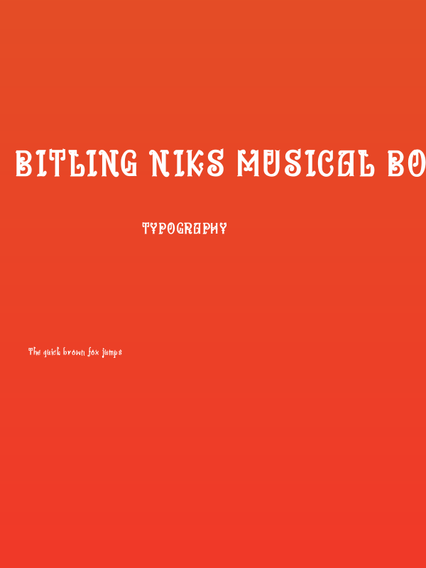 Bitling niks musical Bold Poster
