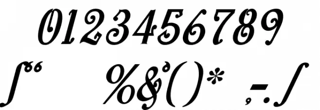 Bitling niks musical Italic Font OTHER CHARS