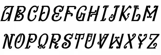 Bitling niks musical Italic Caratteri MAIUSCOLE