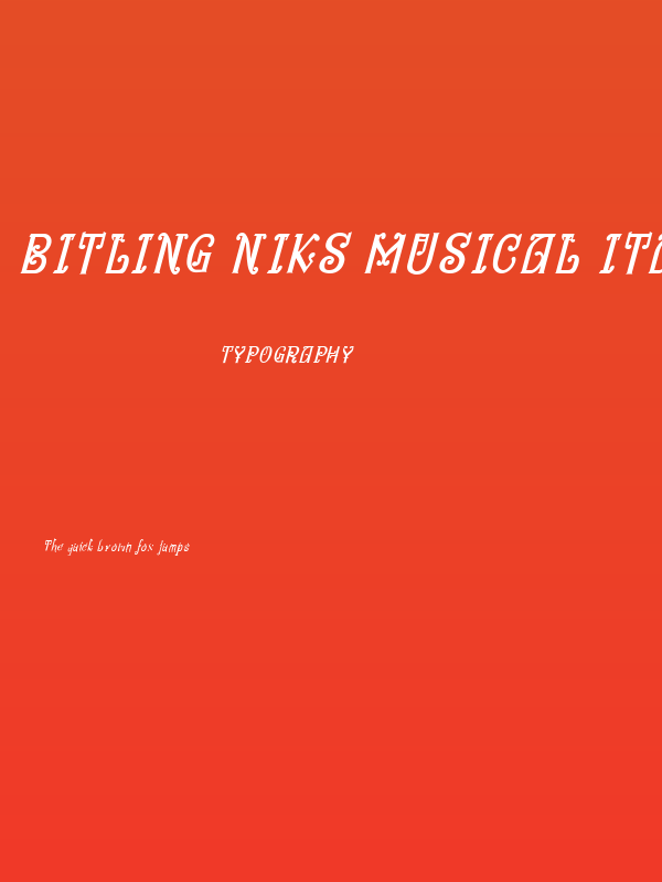 Bitling niks musical Italic Poster