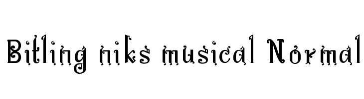 Bitling niks musical Normal  免费字体下载